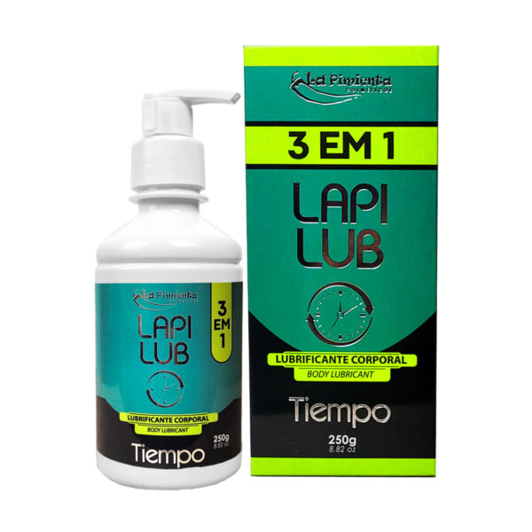 L484_2 Lapi Lub Tiempo Lubrificante Corporal Prolongador Masculino 250g La Pimienta