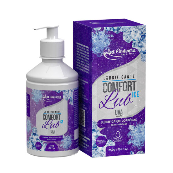 L498-Uva_3 Comfort Lub Ice Lubrificante Íntimo Beijável 250g La Pimienta