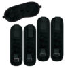 L502-Preto_2 Kit Bondage com Algema Tornozeleira e Venda em Pelúcia La Pimienta