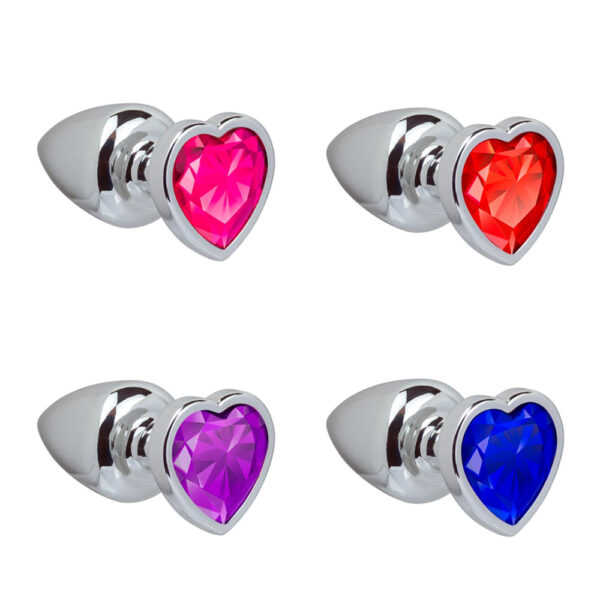 Plug Anal em Formato de Coração 6,5cm X 2,5 cm Silver Linha Unique La Pimienta