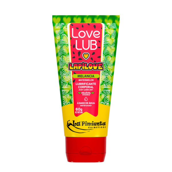 L810-Melancia_1 Love Lub LapiLove Lubrificante Corporal Beijável 60g La Pimienta
