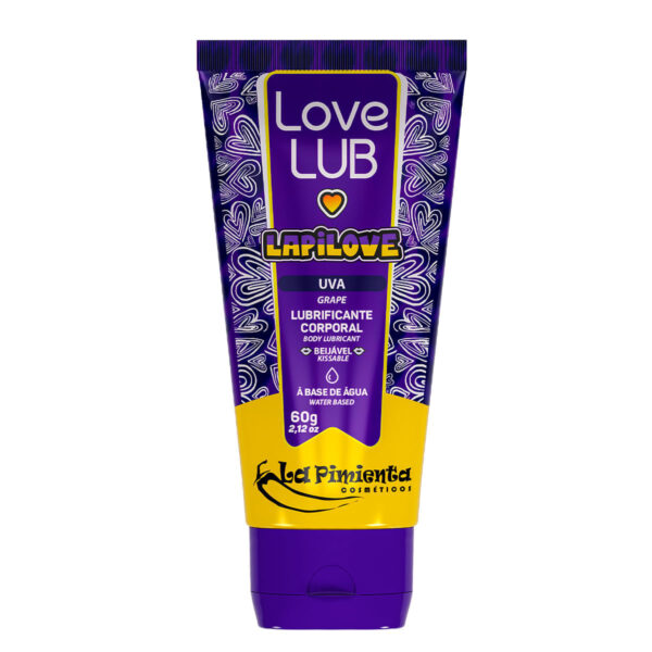L811-Uva_1 Love Lub LapiLove Lubrificante Corporal Beijável 60g La Pimienta