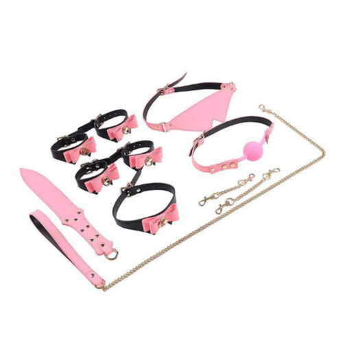 LB3017-Rosa_1 Kit Sado BDSM 6 em 1 Libb