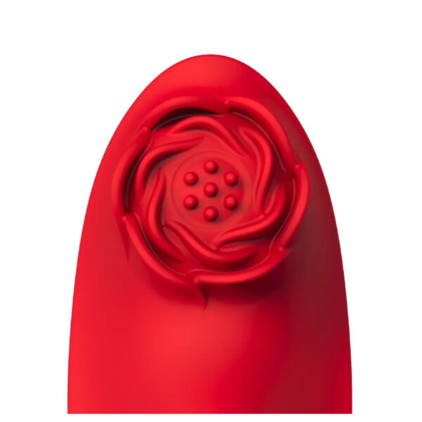 LB4002-Vermelho_2 Vibrador de Calcinha com Textura de Rosa com 9 Modos de Vibração Libb