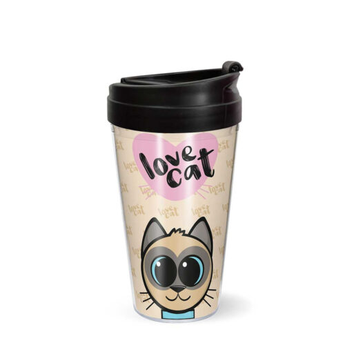 Love Cat Copo de Viagem 450ml MS Presente