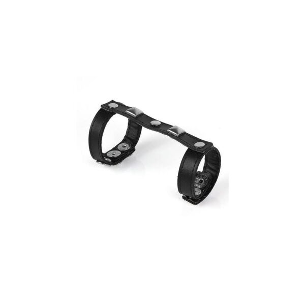 LS100-Preto_1 Mr Leather Cock Ring Anel Para Retração em Vinil Adão e Eva