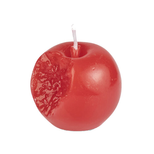 LV022-Vermelho_1 Love Lights Vela Aromática em Formato de Maçã Mordida 50 grs Adão e Eva