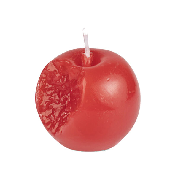LV022-Vermelho_1 Love Lights Vela Aromática em Formato de Maçã Mordida 50 grs Adão e Eva