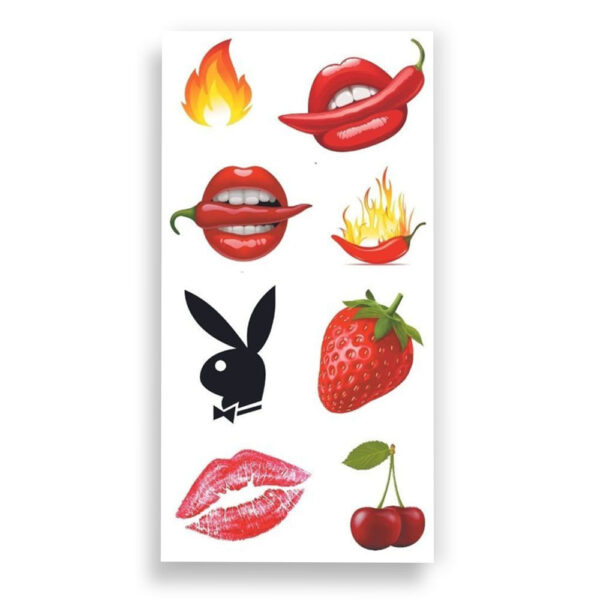 LV08_1 Cartela de Tatuagem Adesiva Temporária 19 x 9 cm Luvi