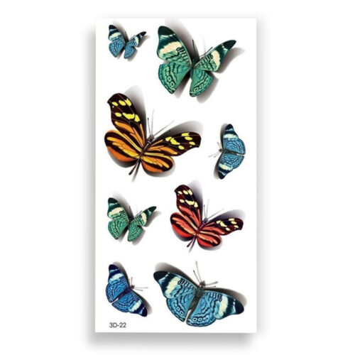 LV26_1 Cartela de Tatuagem Adesiva Temporária 3D 19 x 9 cm Luvi