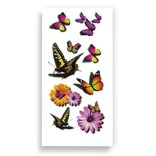 LV40_1 Cartela de Tatuagem Adesiva Temporária 3D 19 x 9 cm Luvi