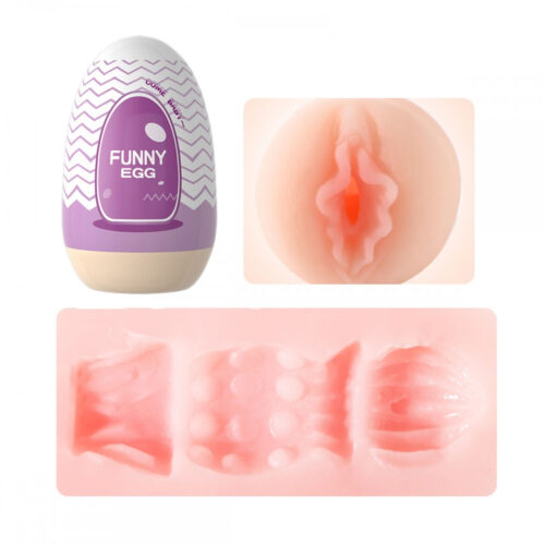 MA007RX-Vagina_1 Funny Egg Masturbador Masculino Formato Vagina em Cyberskin Vip Mix