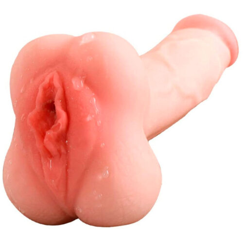 Masturbador com Formato de Vagina e Pênis com Veia e Glande Vip Mix