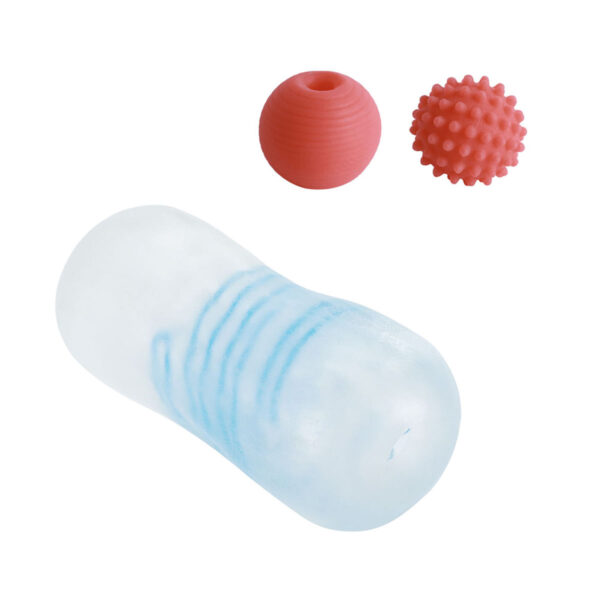 MA129-Azul_1 Masturbador Masculino em Formato Lanterna com Esféras Internas Vip Mix