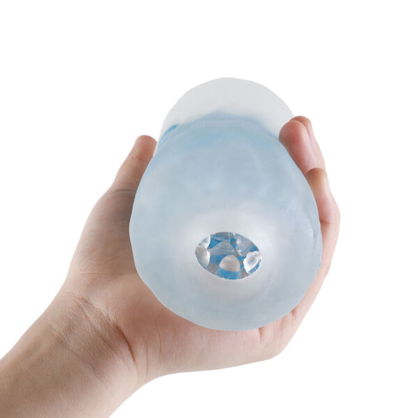 MA129-Azul_2 Masturbador Masculino em Formato Lanterna com Esféras Internas Vip Mix
