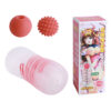 MA129-Rosa_6 Masturbador Masculino em Formato Lanterna com Esféras Internas Vip Mix