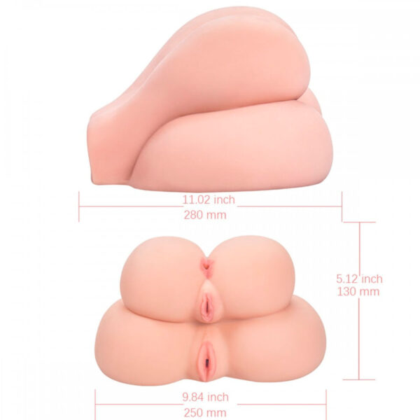 MA148-Bege_4 Sex Dolls Masturbador em Formato de Bumbum com 2 Vaginas e 1 Ânus Vip Mix - Sex Dolls Masturbador em Formato de Bumbum com 2 Vaginas e 1 nus Vip Mix