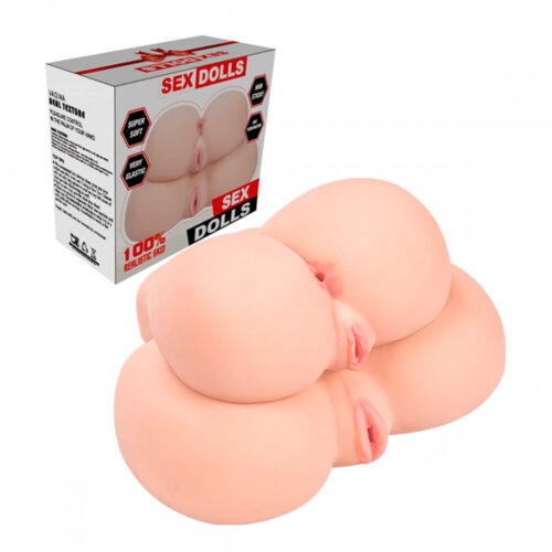 MA148-Bege_5 Sex Dolls Masturbador em Formato de Bumbum com 2 Vaginas e 1 Ânus Vip Mix - Sex Dolls Masturbador em Formato de Bumbum com 2 Vaginas e 1 nus Vip Mix