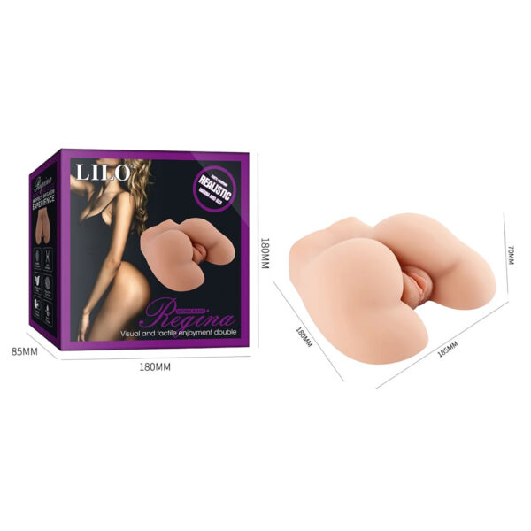 MA158-Bege_3 Lilo Regina Masturbador Masculino em Formato de Bunda, Vagina e Ânus Vip Mix