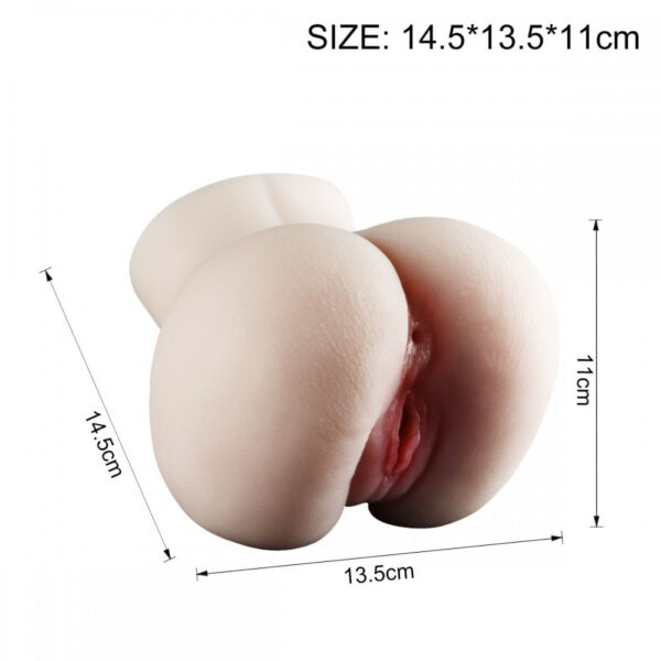 MA175-Bege_5 Masturbador Masculino em Formato de Bunda Vip Mix - Crazy Lion Masturbador Masculino em Formato de Bunda Vip Mix