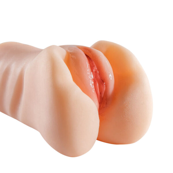 MA225-Bege_2 Masturbador Masculino Formato Vagina RealĂstica em CyberSkin Louie Girl YouVibe VipMix