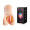 MA225-Bege_3 Masturbador Masculino Formato Vagina RealĂstica em CyberSkin Louie Girl YouVibe VipMix