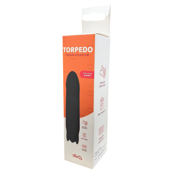 MBA1012-PT-Preto_2 Vibrador Ponto G em Formato de Torpedo Sevensexshop
