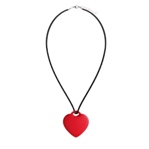MLBA2320-Vermelho_1 Colar Estimulador Coração com 10 Modos de Vibração Me Ame Sex Toys