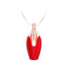 MLBA2321-VM-Vermelho_1 Necklace Vibrator Mini Vibrador Colar em Formato de Rosa com 10 Modos de Vibração Me Ame