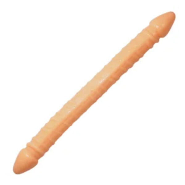 MLVA2112-BG-Bege_1 Prótese Peniana Dupla Long em Silicone 34x3,3cm Me Ame Sex Toys