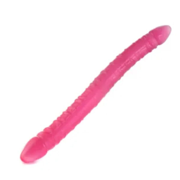 MLVA2112-PK-Pink_1 Prótese Peniana Dupla Long em Silicone 34x3,3cm Me Ame Sex Toys