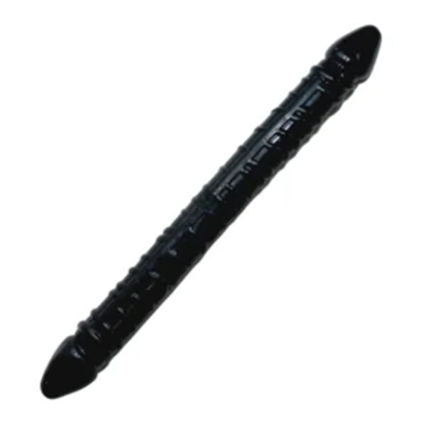 MLVA2112-PT-Preto_1 Prótese Peniana Dupla Long em Silicone 34x3,3cm Me Ame Sex Toys