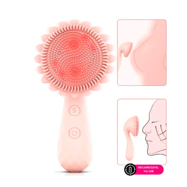 MLVA2688-Rosa_2 Massageador de Clitóris com Cerdas Texturizadas e 10 Modos de Vibração Me Ame