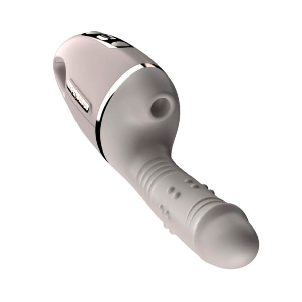 Angel Telescopio Vibrador com 10 Modos de Vai e Vem Texturizado e 10 Modos de Sucção Me Ame