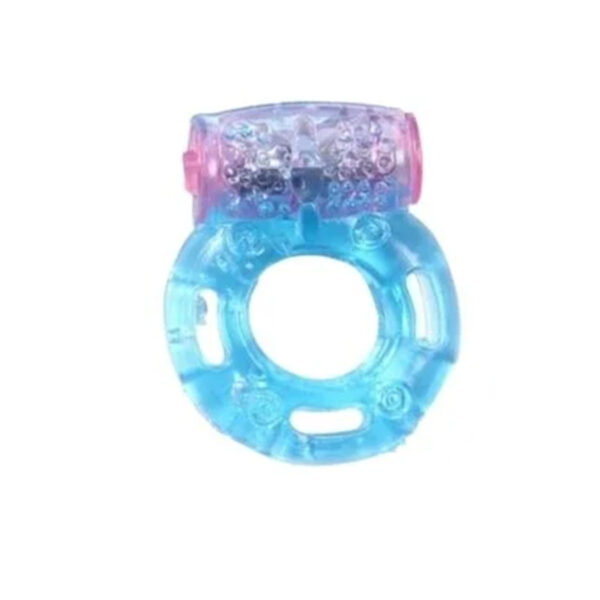 MNA1001-AZ-Azul_1 Anel Peniano com Vibrador e Estimulador Clitoriano Borboleta Me Ame Sex Toys