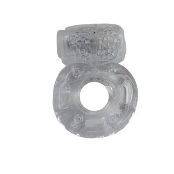 MNA1001-TP-Transparente_1 Anel Peniano com Vibrador e Estimulador Clitoriano Borboleta Me Ame Sex Toys