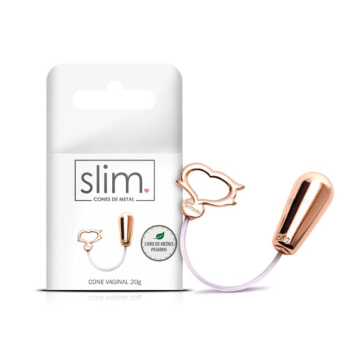 MT033_1 Cone Vaginal para Pompoarismo em Metal 20g- 4,1 X 1,9CM Linha Slim Sexy Fantasy