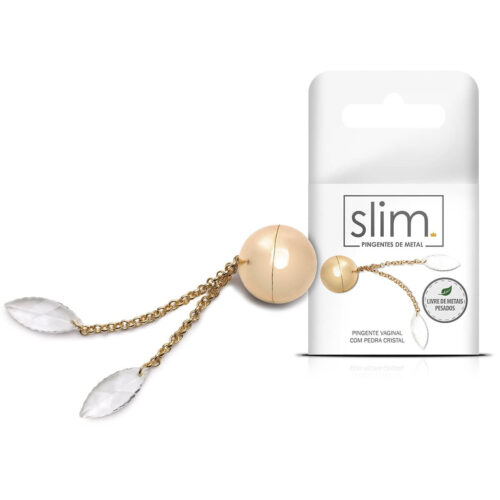 Pingente Vaginal com Pedra Cristal- Ø2,4cm Linha Slim Sexy Fantasy