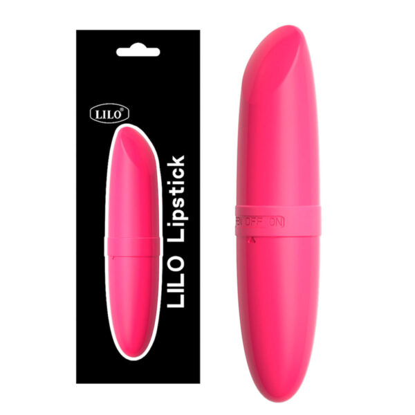 MV001-Pink_2 Mini Vibrador em ABS Formato de Batom Miss Collection