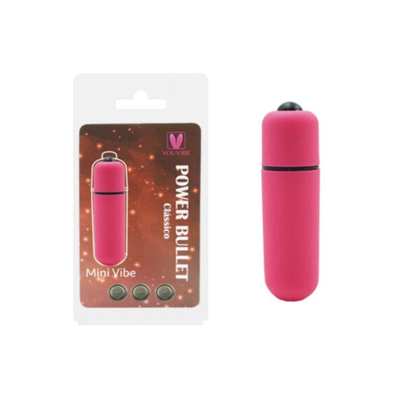 MV002-Rosa_1 Mini Cápsula Vibratória Power Bullet - Mini Vibe - Miss Collection
