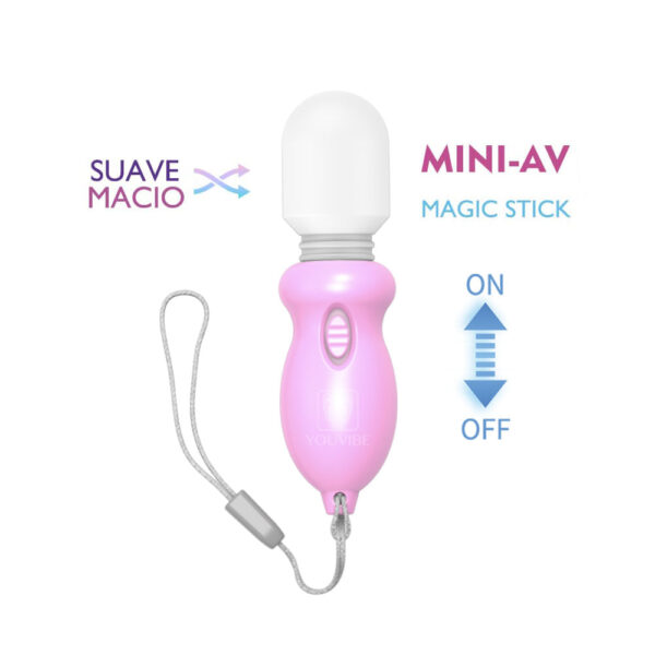 MV005G-Rosa_2 Vibrador Microfone Mini Chaveiro Vip Mix