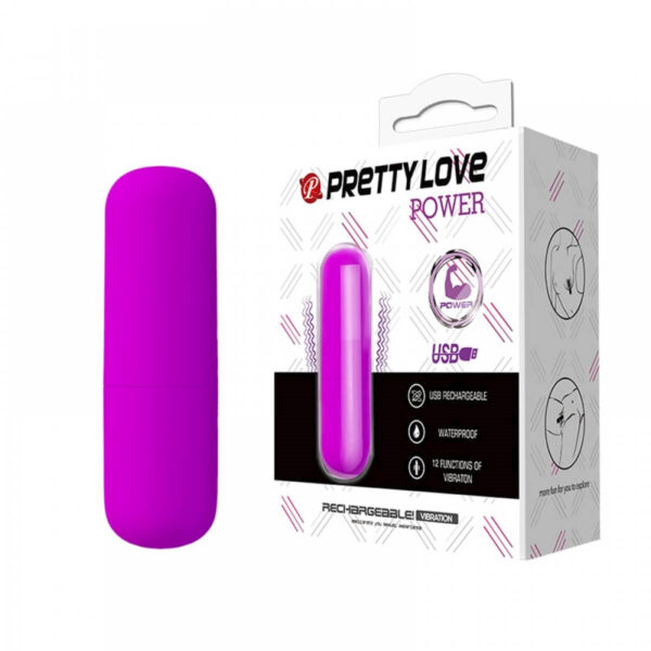 Cápsula Vibratória Recarregável com 12 Modos de Vibração Power Pretty Love