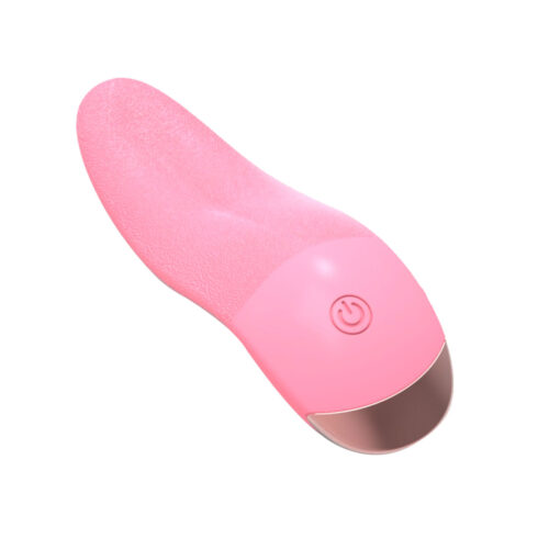 MV092-Rosa_1 Vibrador Clitoriano em Formato de Língua com 10 Modos de Vibração Vip Mix