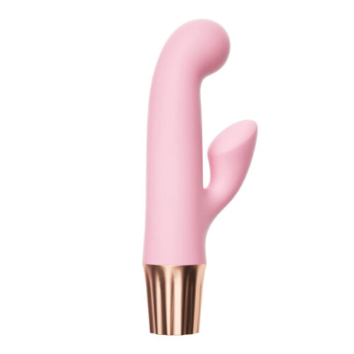 MV094A-Rosa_1 Mini vibrador recarregável com Estimulador Clitoriano e 10 Modos de VIbração Vip Mix