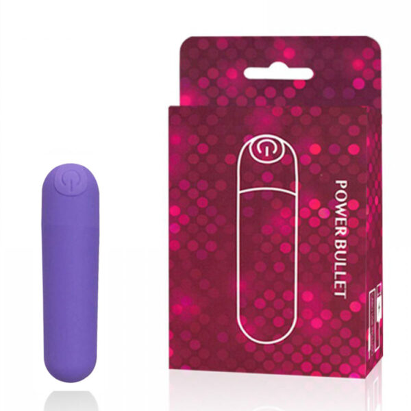 MV102R-Lilas_1 Power Bullet Recarregável com 10 Modos de Vibração Miss Collection