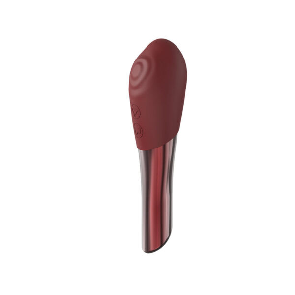 MV111-Vinho_1 Youvibe Estimulador Clitoriano Duplo em Formato de Batom com 10 Modos de Vibração VipMix
