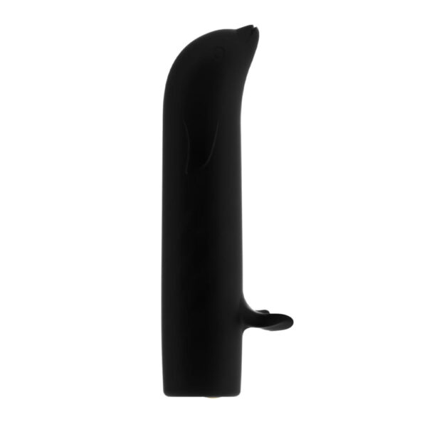 MV122-Preto_1 Mini Vibrador Golfinho Recarregável para Ponto G com 10 modos de Vibração Vip Mix