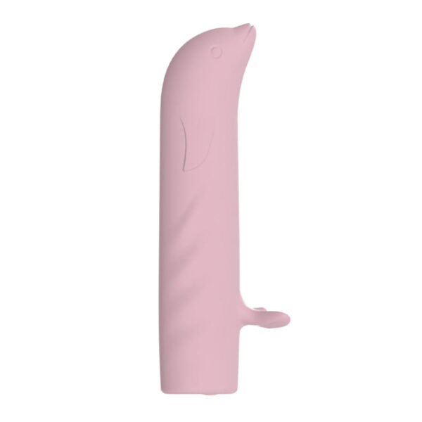 MV122-Rosa_1 Mini Vibrador Golfinho Recarregável para Ponto G com 10 modos de Vibração Vip Mix