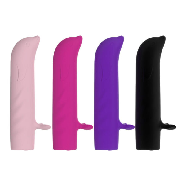 MV122-Roxo_2 Mini Vibrador Golfinho Recarregável para Ponto G com 10 modos de Vibração Vip Mix