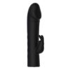 MV123-Preto_1 Vibrador Recarregável Mini Pênis com Estimulador Clitoriano em Formato de Coelho Vip Mix